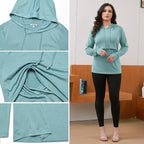 GINKANA Women's Nursing Hoodie Sweatshirt Long Sleeves Breastfeeding Maternity Tops Casual Clothes