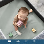 GRSSDER Mini Crib Sheets Fitted, Pack and Play Sheets 2 Pack, Ultra Soft Stretchy Pack N Play Sheets, Universal Fit for Playard Mattress, Jersey Crib Sheets Neutral for Boys and Girls, Beige/Gray