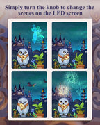 Tonecheer DIY Miniature House Kit, Wooden Dollhouse Kit with White Noise,Tiny Diorama House Building Set with Electronic Screen Craft Kits Make for Aduls (Magic Shop)