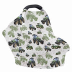 Binienty Womens Nursing Cover Breastfeeding Scarf, Truck Tractor Print Baby Car Seat Covers Multi Use Newborn Carrier/Stroller/Shopping Cart, Girl Boy Stroller Cover Gifts
