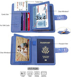Melsbrinna Rfid Passport Holder for Travel women/Men, Cute Passport Wallet Rfid Blocking Card Slots, Rfid Passport Cover/CaseTravel Wallet, Passport Book Holder (1, Blue3)