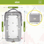 Baby Lounger for Newborn Portable Bag,Baby Lounger Play Mat for Awake-Time,Newborn Babies Essentials Gifts 0-24 Months Home Travel(Crown Grey)