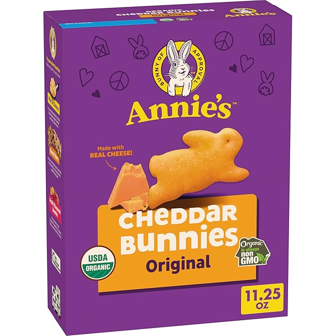 Annie's Organic Cheddar Bunnies Original Baked Snack Crackers, 11.25 oz