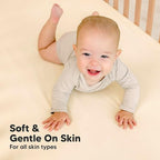 KeaBabies 2-Pack Organic Crib Sheets for Boys, Girls - 52x28 Fitted Crib Mattress Sheet Neutral, Breathable Jersey Cotton Cover for Baby Bed, Toddler Mattress, Soft & Cute Prints (Pecan)