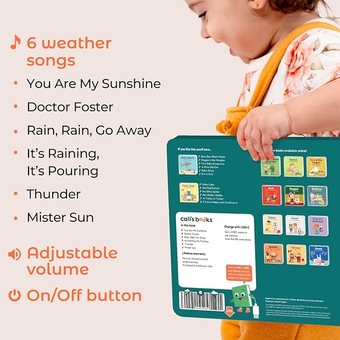 Cali's Books You are My Sunshine Nursery Rhymes | Interactive Sound Book | Musical Toys for Toddlers 1-3 | Sound Book for Babies and Toddlers | Interactive Baby Learning Toy.