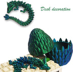 Dragon Egg, Easter Egg with Pet Dragon, 3D Printed Dragon, Crystal Dragon Fidget Toy, Articulated Dragon Eggs Fidget Toy Surprise for Adults