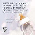 HEVEA Standard Neck Glass Baby Bottles - Medium Flow Anti Colic Baby Bottles (8 Ounce (Pack of 2))