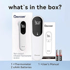 Berrcom No-Touch Forehead Thermometer for Adults, Kids, and Babies, Digital Infrared Medical Thermometers with Fever Alarm, LED Display, Dual Probe Technology