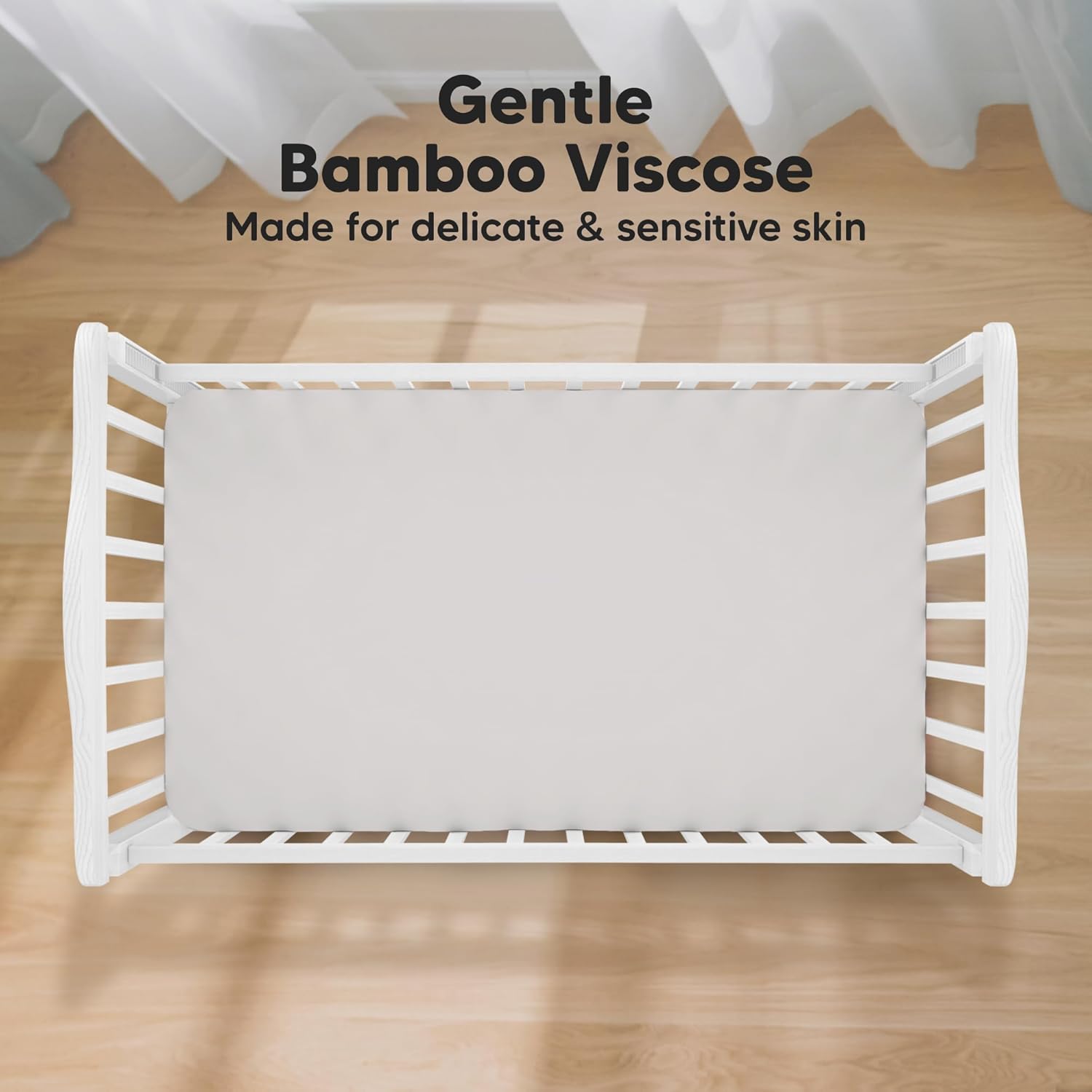 KeaBabies 2-Pack Baby Crib Sheets for Boys, Girls - 52x28 Viscose Derived from Bamboo Toddler Bed Sheets Neutral, Fitted Crib Mattress Cover for Standard Baby Bedding, Soft & Cozy (Sage)