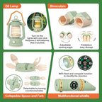 Kids Camping Set – an Indoor/Outdoor Pretend Play Adventure kit Featuring a Tent, Oil lamp, Stove, and More. Perfect for Ages 3+