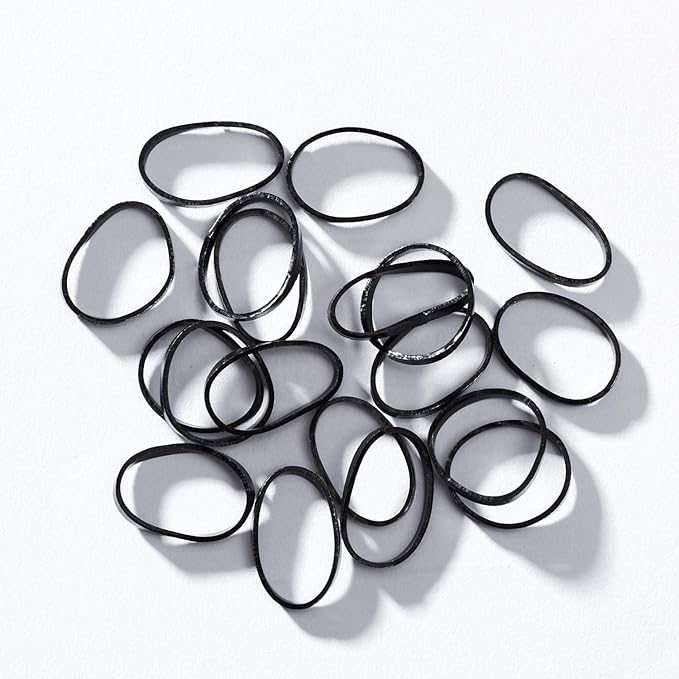 Youxuan 1000-Pack Elastic Hair Ties Non-slip Rubber Hair Bands for Girls, Black