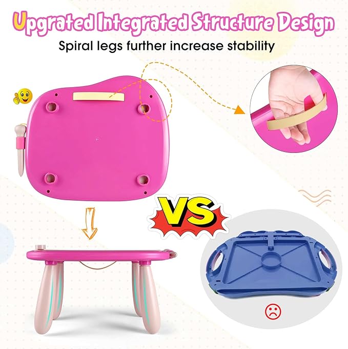 Smasiagon Magnetic Drawing Board for Toddlers: Erasable Doodle Board for Home, Travel & Preschool | Fun & Educational Toy for Baby Girls Boys(Ages 1-3) (Rose)