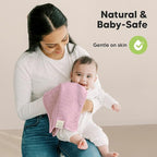 5-Pack Cotton Muslin Burp Cloths Baby Girls, Boys - Soft & Absorbent Spit Up Burp Rags, Large Muslin Towel, Cotton Wash Cloths for Babies, Newborn, Infant, No Shrink,Durable (Lavender)