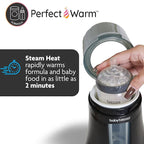 Baby Brezza Fast Baby Bottle Warmer - Baby Milk Warmer + Breastmilk Warmer Defroster – 2 Unique Temperatures for Breastmilk + Formula - Universal Fit for All Bottles, Storage Bags + Food Jars