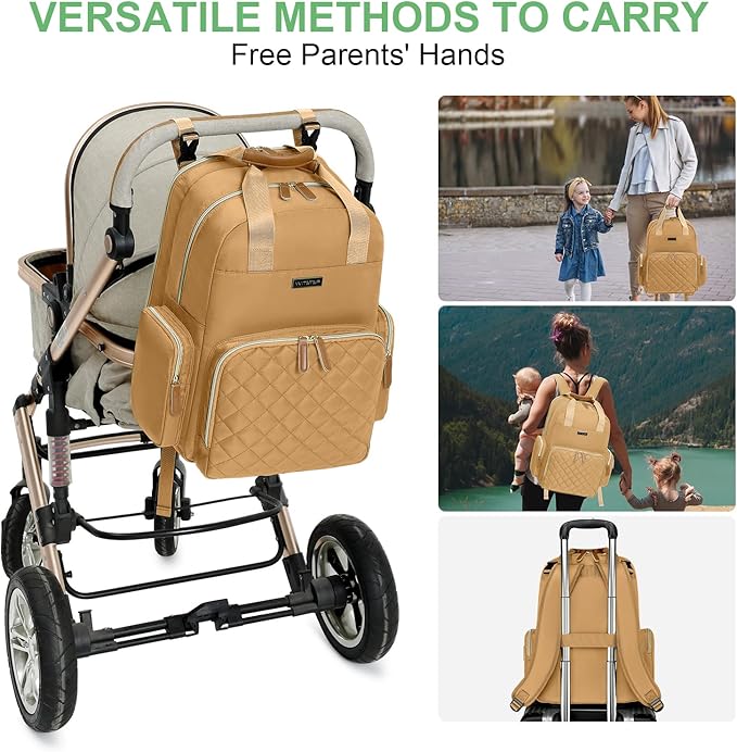 Diaper Bag Backpack with Changing Station, Baby Diaper Bag Organizer for Moms Dads Large Baby Changing Bags