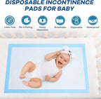 Disposable Changing Pad Pack of 50 Baby Incontinence Pad Diaper Changing Pads UnderPads Ultra Soft Super Absorbent Waterproof Mat 13 x18 in