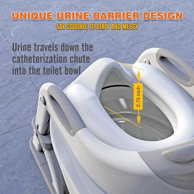 SKYROKU Potty Training Toilet, New Sector-Shape Stabilized Base two in one Toddler Toilet Seat with Splash Guard, Anti Slip Pad, and Step Stool Enamel Grey