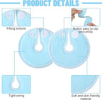 Tondiamo 28 Packs Soft g Tube Pads Holder Abdominal Feeding g Tube Button Cotton Pads Covers for Nursing Care(Light Blue)