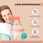 Premium 5-Pack Large Organic Cotton Burp Cloths – 3 Layers, Ultra Soft & Absorbent Burping Towel, Shoulder Towel & Hand Towel