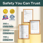 Cumbor 29.7"-51.5" Extra Wide Baby Gate for Stairs, Mom's Choice Awards Winner-Dog Gates for Doorways, Pressure Mounted Walk Through Pet Gate Indoor, Safety Auto-Close Child Gate for Kids, Gray