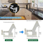 10 Pack 3.5 Inches Longer Cabinet Locks for Babies Child Safety Latches - Vmaisi Baby Proofing Cabinets Drawer Lock with Adhesive Easy Installation