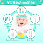Baby Healthcare and Grooming Kit, 21 in 1 Portable Baby Essentials Kit with Gas Relief Hair Brush Comb Nasal Aspirator for Newborn Boys Girls (21 Kits-Green)