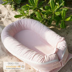 Deluxe Infant Lounger, Baby Nest Cover for Baby Girls & Boys, Newborn Essentials for Baby 0-12 Months, 100% Cotton (DustyRose)