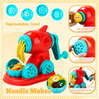 59 PCS 3 in 1 Dough Sets for Kids Ages 2-4-8, Art Crafts Dough Tools Kit, Ice Cream Playset Noodle Hamburger Maker Machine, Kitchen Creations Food Play Toys Toddlers Boys Girls