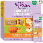 Plum Organics Mighty Snack Bars - Pumpkin and Banana - 0.67 oz Bars (Pack of 6) - Organic Fruit and Vegetable Toddler Food Snack Bars