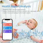 Smart Baby Monitor Contact-Free with Sleep & Breathing Tracking, 2K Secure Wi-Fi Video Camera Supporting Local Video Recording, AI Face Capture, Crying Alerts, Face Cover Alarm, Night Vision