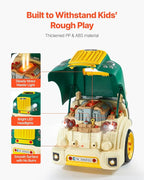 VEVOR Engine Toy, 60 Pieces, Kids Mechanic Car Repair Set with Removable Parts, Lights and Sounds, Steering Wheel and Horn, Kids Mechanic Workshop Set for Toddler Ages 3 Years and Up, Green