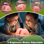 DREAMING MY DREAM Cute Axolotl Night Light, LED Squishy Novelty Animal Night Lamp, 3 Level Dimmable Nursery Nightlight for Breastfeeding Toddler Baby Kids Decor, Cool Gifts Kids (Axolotl)