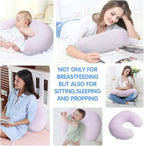 LAT Waterproof Nursing Pillow for Breastfeeding,Waterproof Removable Cover,Ergonomic Breast Feeding Pillows Baby for Baby Boys and Girls,Machine Washable(Pink)