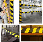 L-Shaped/Circular Edge Protector – 19" Durable Polyurethane Foam, High-Visibility Yellow/Black Stripes & Corner Safety Bumper for Impact Protection