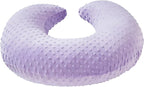 Nursing Pillow and Positioner Breastfeeding and Bottle Feeding, Propping Baby, Tummy Time, Sitting Support for Baby Boy Girl, with Removable Dots Cover (Lavender)