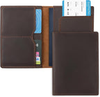 Jack&Chris Leather Passport Holder, Handmade Passport cover, Travel Wallet Cover Case for Men and Women, Leather Travel Documents Organizer Protector, JC107