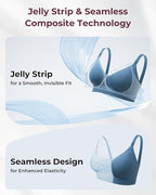 Momcozy CoolFit Nursing Bras for Breastfeeding, Ultra Stretch Seamless Jelly Strip Maternity Bra, Cooling Wireless