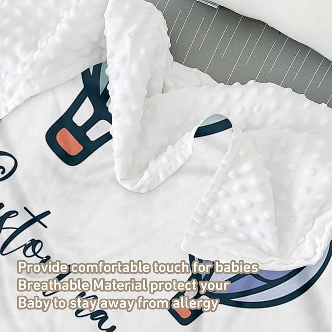 Personalized Baby Crib Bedding Set, Custom Name Hot Air Balloon Theme Nursery Bedding Set 3 Pcs, Baby Blanket Fitted Crib Sheet Changing Pad Cover, Personalized Nursery Decor Gift for Newborns Boys