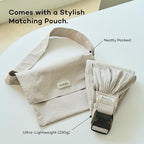 Konny Baby Carrier Hip Seat, Dual Support IHDI Certified with Two Safety Pads, Adjustable Wraps Sling Wearable One Size Fits All, Baby Essentials for 6 to 48 Months up to 44 lbs -Grey Beige