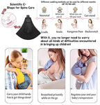 Baby Sling Carrier - Adjustable Baby Sling 2025 Upgraded Toddler Sling Comfortable Baby Wrap Carriers Ergonomic-Designed, Travel Friendly Carrying 10-45 Lbs(Black)