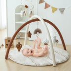 Razee Baby Gym Mat Infant Activity Gym Mudcloth Baby Activity Center with Play Mat with 5 Toys for Babies as Shower Use