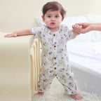 Baby Girl Romper Button Jumpsuit Summer Infant Boy Clothes for 0-24 Months