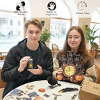 3D Puzzles for Adults Clock-Halloween Cottage Design Model Kit-Mechanical DIY Pendulum Clock with Roman Numerals-Desk Home Office Decor Personalized Gift for DIY Lovers