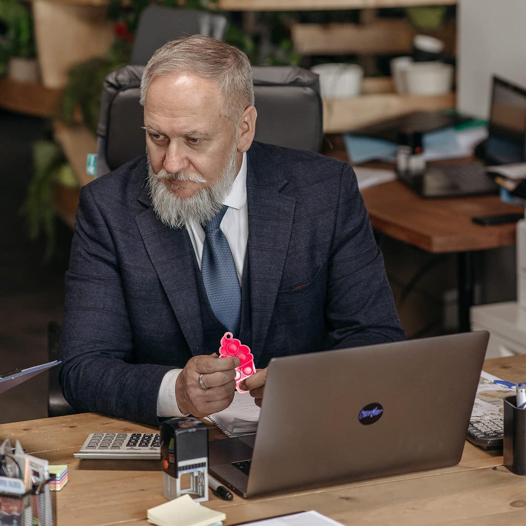 30pcs Ice Cream Mini Pop Keychain Fidget Toys, Mini Pop Bubble Fidget Toy,Silicone Mini Pop Toys Fidget Keychain Relieve Anxiety Stress Fidget Toy