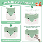 Large Baby Basket Toy Storage 3 Pack, (20"x13.8") Woven Baby Laundry Basket, Stuffed Animal Storage.