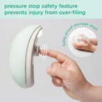 Olababy Rechargeable Electric Baby Nail Trimmer | Newborn Nail Clipper | Electronic File for Babies | Infant/Toddler Nail Grooming Kit | Portable Manicure Essentials | LED Light Fingernail Cutter Set