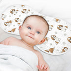 2 Pack Muslin Burp Cloths Shih Tzu Dogs White Cotton Baby Burp Cloths Ultra Absorbent and Soft Thick Burping Cloth for Newborn Must Haves 22x11 Inch