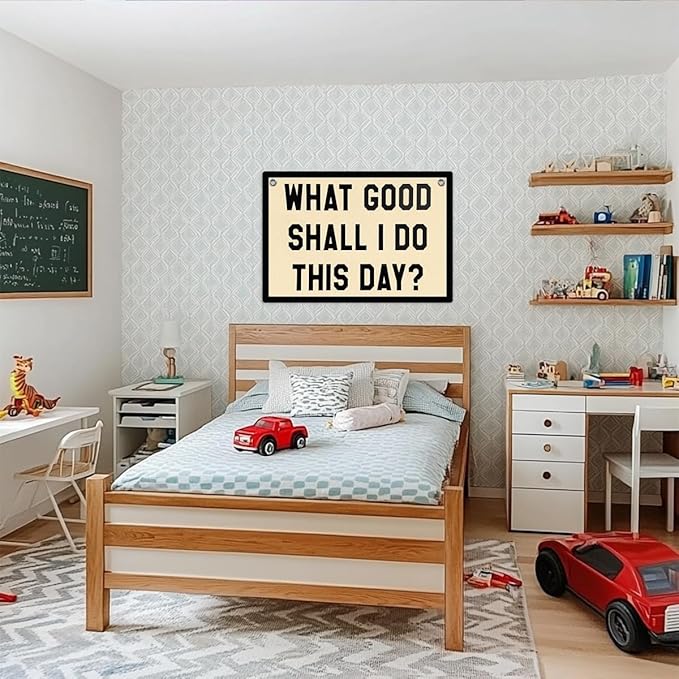 Retro Nostalgia Banner, 28.5x20 inches, Red, White, Blue, Perfect for Home, Room Decor, Celebration Occasions