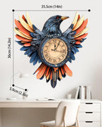 3D Wooden Puzzles for Adults,3D Puzzles for Adults Raven DIY Wall Clock Kit with Pendulum, 34 Pieces 3D Wooden Puzzles,Creative Gift Idea for Teens & Adults