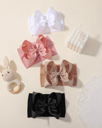 doboi 6PCS Baby Girl Headbands - Ribbon Bow Nylon Hair Accessories for Infants, Newborns, and Toddlers